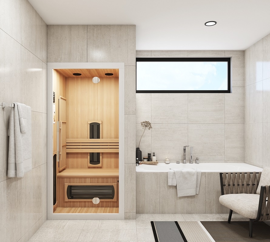 Flipper onderwijs pauze Compacte infrarood sauna 1-persoons voor in badkamer of slaapkamer € 2299.-  | SuperSauna ®