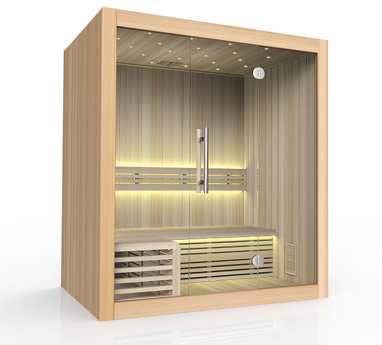 ~ kant Leerling zout Sauna Linee 180 Deluxe, de thuis sauna vanaf € 2599,-